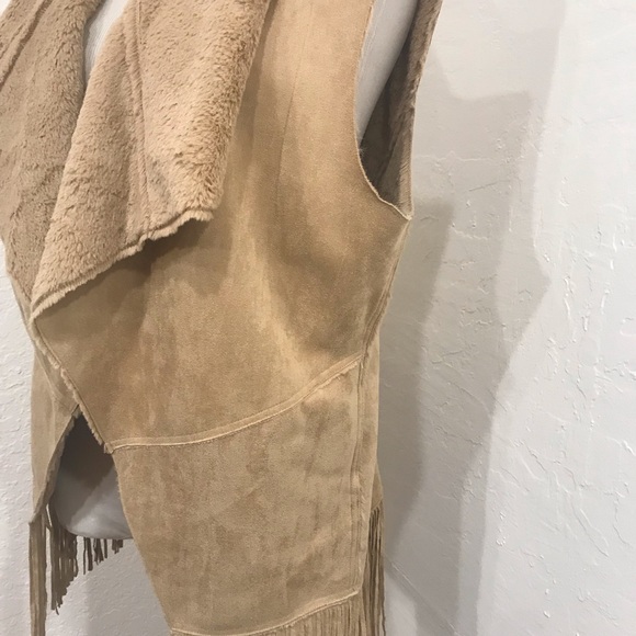 BISHOP + YOUNG tan fringed vest - Picture 2 of 8